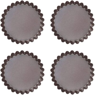Ensemble de 4 tartelettes Pyrex Asimetria Marron - Publicité Ensemble de 4 tartelettes Pyrex Asimetria Marron - Publicité