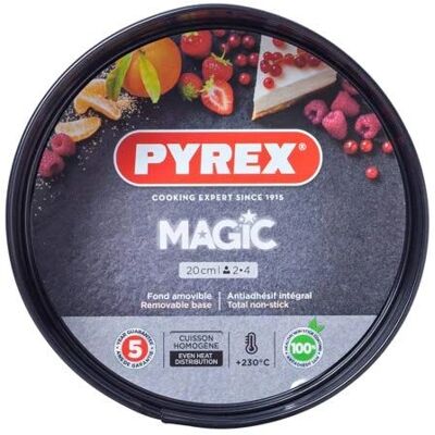 Pyrex Svart 20cm Springform - Non-Stick, Kolstål Pyrex Svart 20cm Springform - Non-Stick, Kolstål