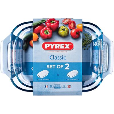 Zestaw Naczyń do Piekarnika Pyrex - Przezroczyste Szkło Borosilikatowe Zestaw Naczyń do Piekarnika Pyrex - Przezroczyste Szkło Borosilikatowe