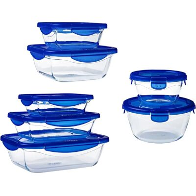 Pyrex Cook and Go 7-teiliges Glasaufbewahrungsset - Transparent Pyrex Cook and Go 7-teiliges Glasaufbewahrungsset - Transparent