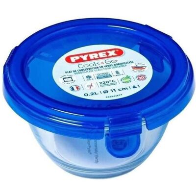 Récipient rond Pyrex Cook&Go - 0,2L Verre Transparent Récipient rond Pyrex Cook&Go - 0,2L Verre Transparent