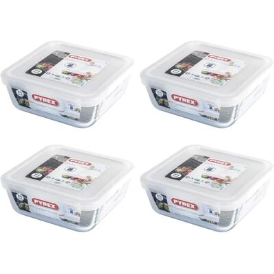 Contenant Alimentaire Carré Pyrex 0,85L - Rangement & Préparation Contenant Alimentaire Carré Pyrex 0,85L - Rangement & Préparation