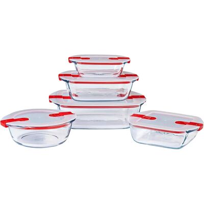 Pyrex Koch- & Wärme-Set - Hitzebeständige Glasbehälter Pyrex Koch- & Wärme-Set - Hitzebeständige Glasbehälter