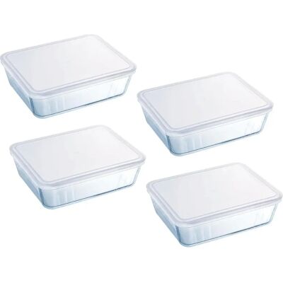 Sada 4 skleněných nádob Pyrex - 1,5L Sada 4 skleněných nádob Pyrex - 1,5L
