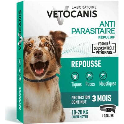 Collier Répulsif Anti-Puces pour Chien - 3 Mois Collier Répulsif Anti-Puces pour Chien - 3 Mois