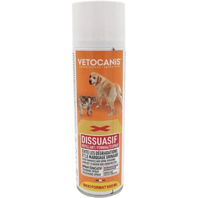 Spray répulsif Vetocanis - Chien et Chat, Protection de la maison - Publicité Spray répulsif Vetocanis - Chien et Chat, Protection de la maison - Publicité