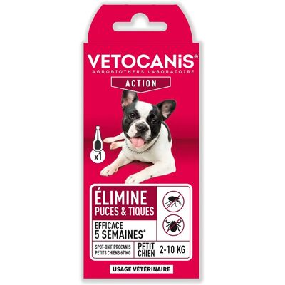 Vetocanis Modèle 67mg - Prévention des puces et tiques - Petits chiens Vetocanis Modèle 67mg - Prévention des puces et tiques - Petits chiens