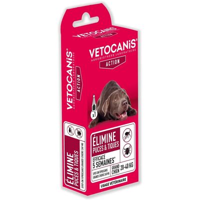 Vetocanis Grand Chien Fipronil Spot-On - 1 Mois Protection Vetocanis Grand Chien Fipronil Spot-On - 1 Mois Protection