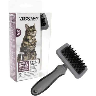VETOCANIS Bio000601 Brosse en silicone pour chats - Élimine poils et stimule la circulation VETOCANIS Bio000601 Brosse en silicone pour chats - Élimine poils et stimule la circulation