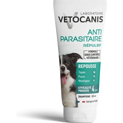Shampoing anti-puces et anti-tiques Vetocanis - 300 ml Shampoing anti-puces et anti-tiques Vetocanis - 300 ml