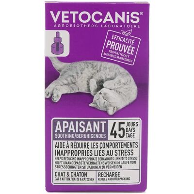 Recharge pour Diffuseur Anti-stress Vetocanis pour Chat - 45 Jours Recharge pour Diffuseur Anti-stress Vetocanis pour Chat - 45 Jours