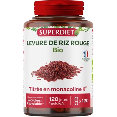 Superdiet Rote Reis Hefe 120 Kapseln - Nahrungsergänzung Superdiet Rote Reis Hefe 120 Kapseln - Nahrungsergänzung