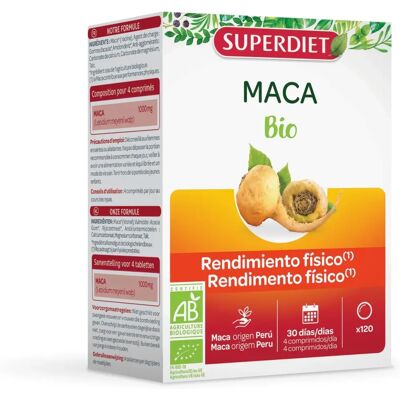 Super Diet Macafit Bio 120 Tabletas - Suplemento dietético Super Diet Macafit Bio 120 Tabletas - Suplemento dietético