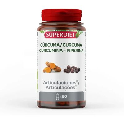 Superdiet Cúrcuma Piperina Apoyo Articulaciones - 90 Cápsulas Superdiet Cúrcuma Piperina Apoyo Articulaciones - 90 Cápsulas