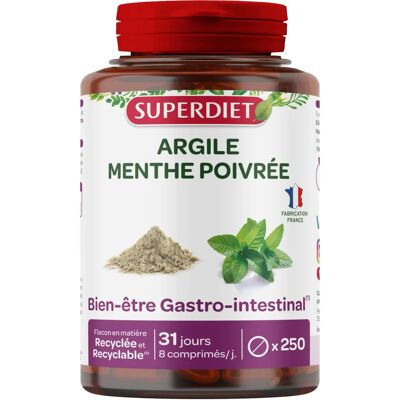 Superdiet Grüne Montmorillonit Tonerde mit Pfefferminze - Nahrungsergänzungsmittel Superdiet Grüne Montmorillonit Tonerde mit Pfefferminze - Nahrungsergänzungsmittel