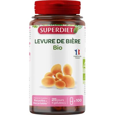 Superdiet Bio-Hefe Kapseln - 100 Stück Superdiet Bio-Hefe Kapseln - 100 Stück