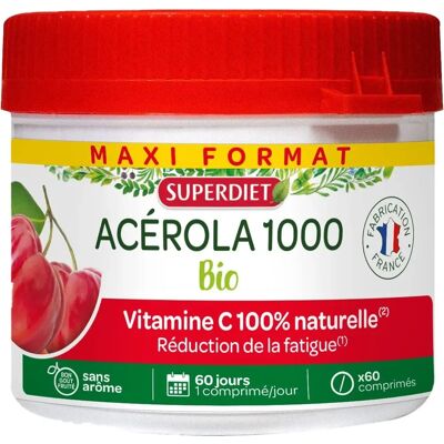 Superdiet Super Diet Acérola 1000 Bio Comprimés à Croquer - Publicité Superdiet Super Diet Acérola 1000 Bio Comprimés à Croquer - Publicité