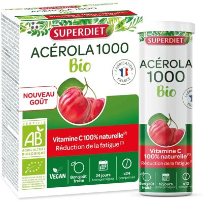 Superdiet Acerola 1000 Bio - 24 Comprimidos Masticables - Suplemento Alimenticio Superdiet Acerola 1000 Bio - 24 Comprimidos Masticables - Suplemento Alimenticio