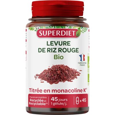 Superdiet Levure de Riz Rouge Bio - Complément Alimentaire - 45 Gélules - Publicité Superdiet Levure de Riz Rouge Bio - Complément Alimentaire - 45 Gélules - Publicité