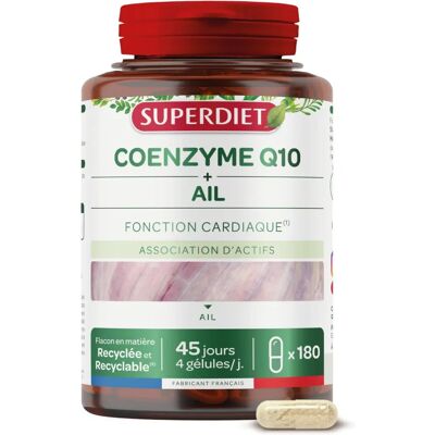 Superdiet Coenzym Q10 + Knoblauch - 180 Kapseln - Nahrungsergänzung Superdiet Coenzym Q10 + Knoblauch - 180 Kapseln - Nahrungsergänzung