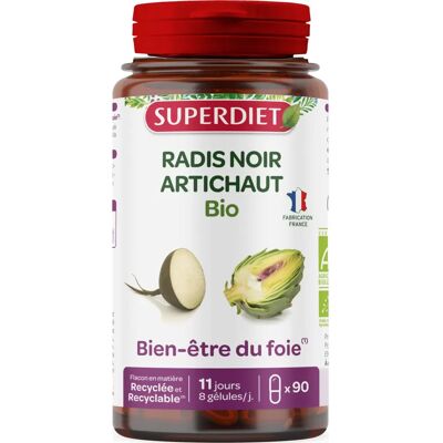 Superdiet Schwarzer Rettich Artischocke Bio - 90 Kapseln - Nahrungsergänzung Superdiet Schwarzer Rettich Artischocke Bio - 90 Kapseln - Nahrungsergänzung