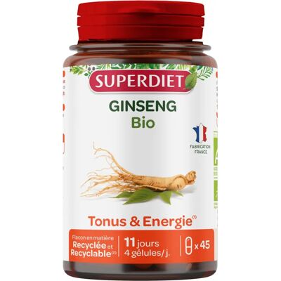 Superdiet Ginseng Bio 45 Kapseln - Nahrungsergänzung Superdiet Ginseng Bio 45 Kapseln - Nahrungsergänzung