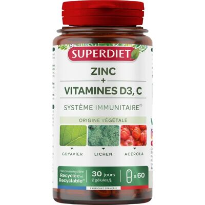 Superdiet Zink Vitamin D3 C - Nahrungsergänzungsmittel Superdiet Zink Vitamin D3 C - Nahrungsergänzungsmittel