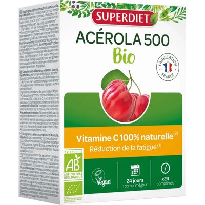 Superdiet Acerola 500 Bio - 24 Comprimidos Masticables - Caja 24 Comprimidos Superdiet Acerola 500 Bio - 24 Comprimidos Masticables - Caja 24 Comprimidos