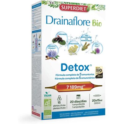 Super Diet Drainaflore Bio - Desintoxicación - 20 Ampollas Super Diet Drainaflore Bio - Desintoxicación - 20 Ampollas