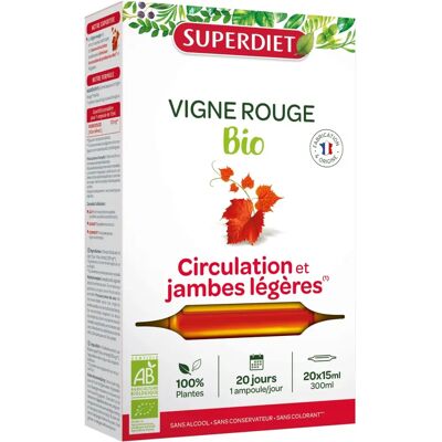 Super Diet Vino Rojo Bio - 20 Ampollas - Suplemento Alimenticio Super Diet Vino Rojo Bio - 20 Ampollas - Suplemento Alimenticio