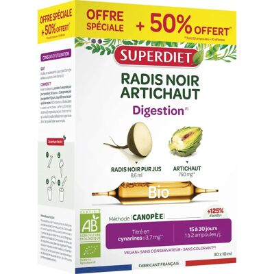 Superdiet Artichaut et Radis Noir Bio - Complément Alimentaire - Publicité Superdiet Artichaut et Radis Noir Bio - Complément Alimentaire - Publicité