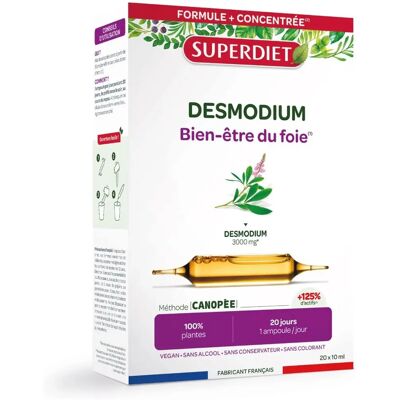 Super Diet Desmodium - Bienestar del hígado 20 ampollas de 10ml Super Diet Desmodium - Bienestar del hígado 20 ampollas de 10ml