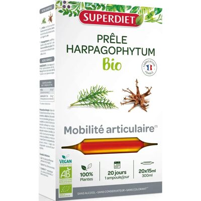 Superdiet Geflecktes Schachtelhalm - Harpagophytum - 20 Ampullen - Gelenkschutz Superdiet Geflecktes Schachtelhalm - Harpagophytum - 20 Ampullen - Gelenkschutz