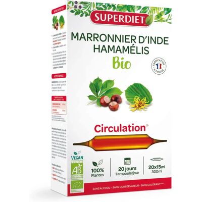 Supplément Marronnier d'Inde et Hamamélis - 20 Ampoules - Publicité Supplément Marronnier d'Inde et Hamamélis - 20 Ampoules - Publicité