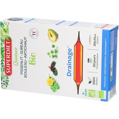Superdiet Quatuor Brennnessel Bio - 20 Ampullen 15 ml Superdiet Quatuor Brennnessel Bio - 20 Ampullen 15 ml