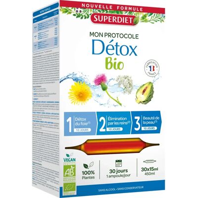 Protocole Détox Bio Super Diet - 30 Ampoules - Programme Détox - Publicité Protocole Détox Bio Super Diet - 30 Ampoules - Programme Détox - Publicité