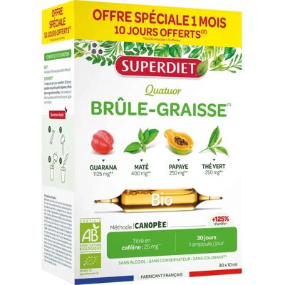 Superdiet Quatuor Guarana Brûle-Graisse - Complément Alimentaire - Publicité Superdiet Quatuor Guarana Brûle-Graisse - Complément Alimentaire - Publicité