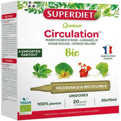 Superdiet Quatuor Circulation Bio - Vegan Bio 20 Einzeldosen Superdiet Quatuor Circulation Bio - Vegan Bio 20 Einzeldosen