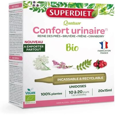 Superdiet Quatuor Confort Urinaire Bio - 20 Einzeldosen Superdiet Quatuor Confort Urinaire Bio - 20 Einzeldosen