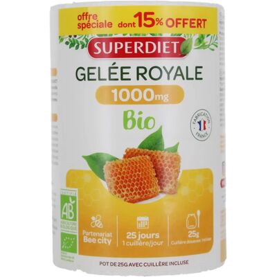 Super Diet Jalea Real Orgánica 25g Tarro - Suplemento Natural Super Diet Jalea Real Orgánica 25g Tarro - Suplemento Natural