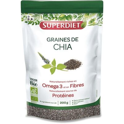 Superdiet Bio Chia-Samen - 200g Pulver Superdiet Bio Chia-Samen - 200g Pulver