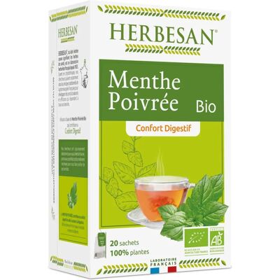 Herbesan Bio Pfefferminze - Verdauungskomfort Tee - 20 Beutel Herbesan Bio Pfefferminze - Verdauungskomfort Tee - 20 Beutel