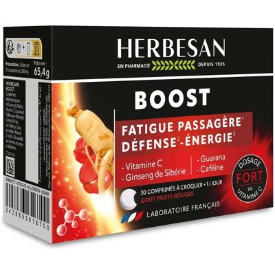 Herbesan Booster Vitalité - Ginseng, Guarana & Gelée Royale - Complément Alimentaire - Publicité Herbesan Booster Vitalité - Ginseng, Guarana & Gelée Royale - Complément Alimentaire - Publicité