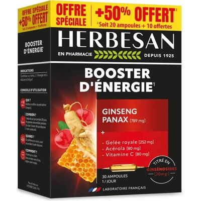 Herbesan Ginseng Gelée Royale Vitamine C - Complément Alimentaire - Publicité Herbesan Ginseng Gelée Royale Vitamine C - Complément Alimentaire - Publicité