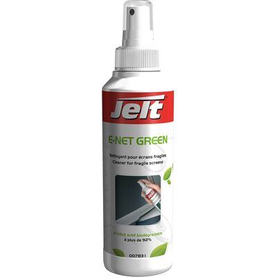Jelt E-NET Vert - Nettoyant pour écrans - 250ml - Publicité Jelt E-NET Vert - Nettoyant pour écrans - 250ml - Publicité