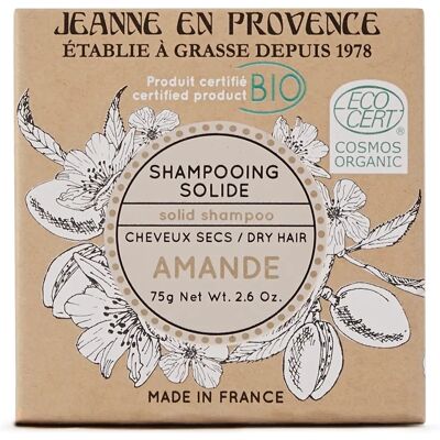 Shampoo solide bio à l'amande Jeanne en Provence - Soins capillaires - Publicité Shampoo solide bio à l'amande Jeanne en Provence - Soins capillaires - Publicité
