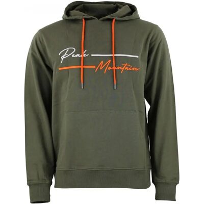 Peak Mountain Codek Felpa con Cappuccio - Verde - M Peak Mountain Codek Felpa con Cappuccio - Verde - M