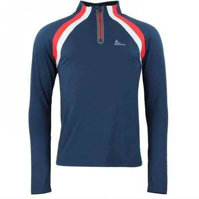 Peak Mountain - 1ere peau avec zip - Μπλε - M - T-shirt Peak Mountain - 1ere peau avec zip - Μπλε - M - T-shirt