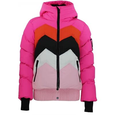 Peak Mountain Arulis Roze Waterdichte Winterjas - Ski Kleding Peak Mountain Arulis Roze Waterdichte Winterjas - Ski Kleding