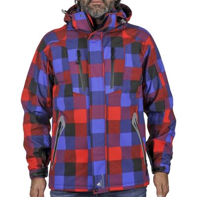 Peak Mountain Cina Softshell Jas - Blauw - S Peak Mountain Cina Softshell Jas - Blauw - S